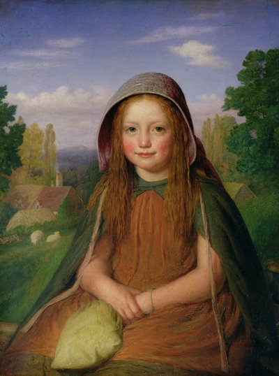 Ein Mädchen, 1861 von E.T. Davies